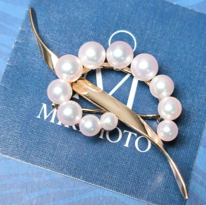 美品 最高級】ミキモト ブローチ パール サークル K18 愛子様 ご着用