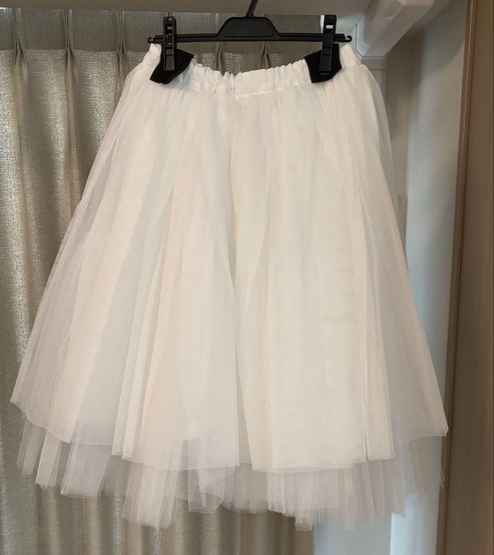 COMME des GARCONS コムデギャルソン　ホワイトチュールスカート