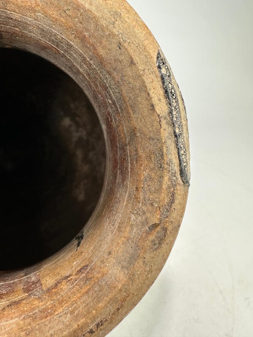 中国美術　元時代　黒釉　花瓶　花器　華道具