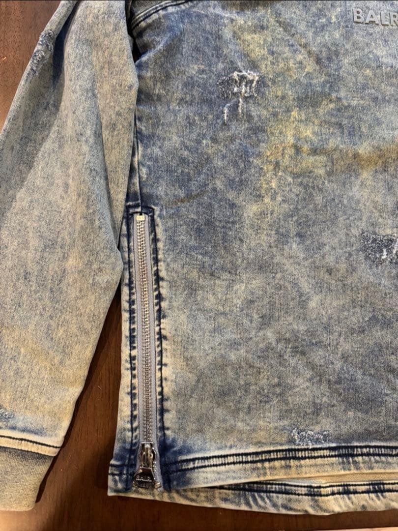 BALR デニムブルー フード付きパーカー