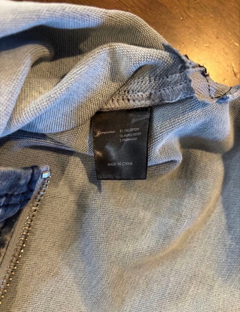 BALR デニムブルー フード付きパーカー