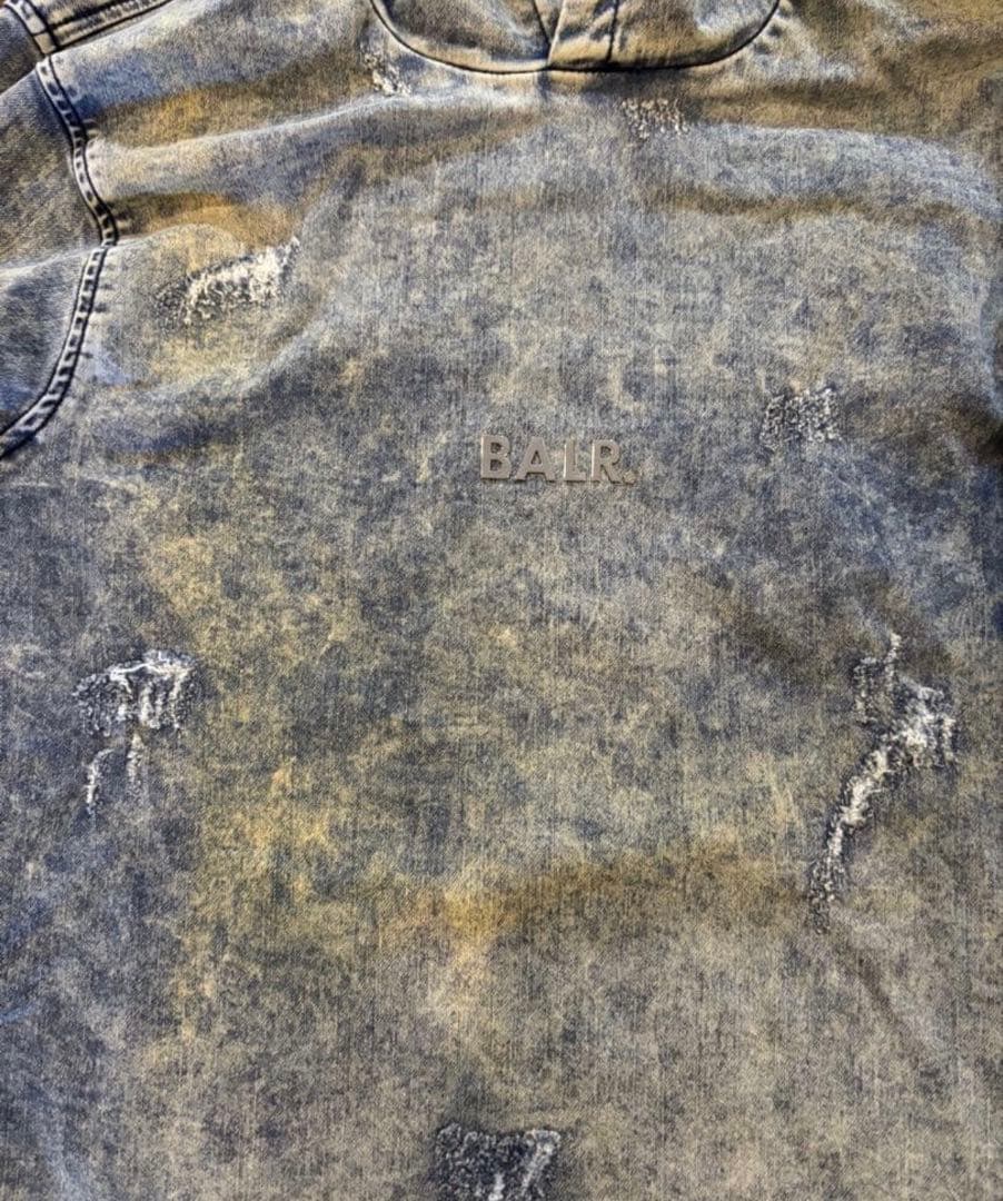 BALR デニムブルー フード付きパーカー