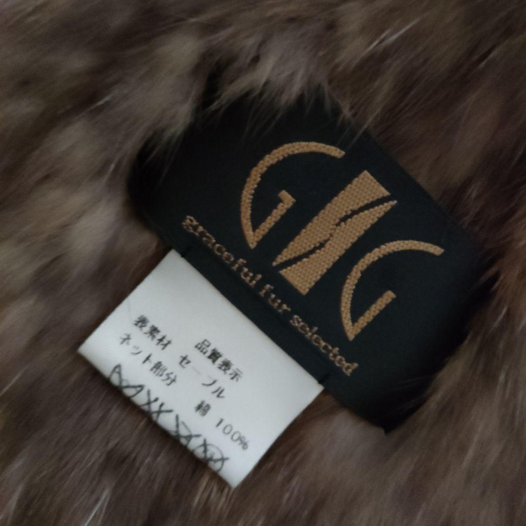 34 超美品 ファーマフラー セーブルファー ボンボン