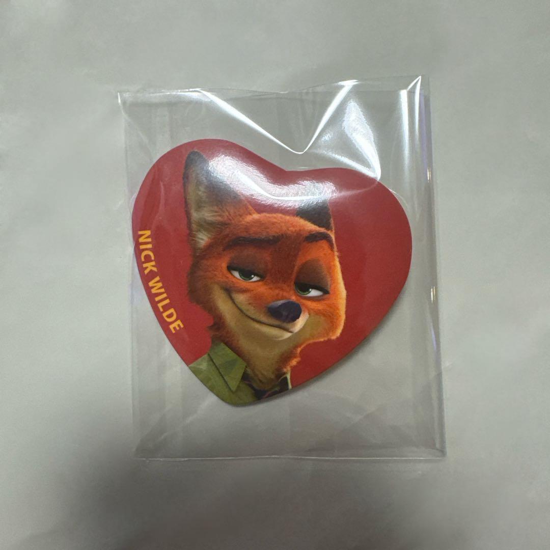 ズートピア 缶バッジ キディランド 特典 ニックワイルド ニック 非売品