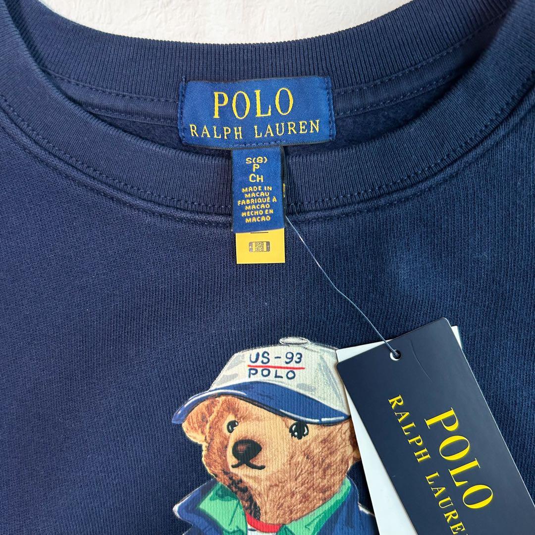ラルフローレン ポロベア フリーススウェット ネイビー 140