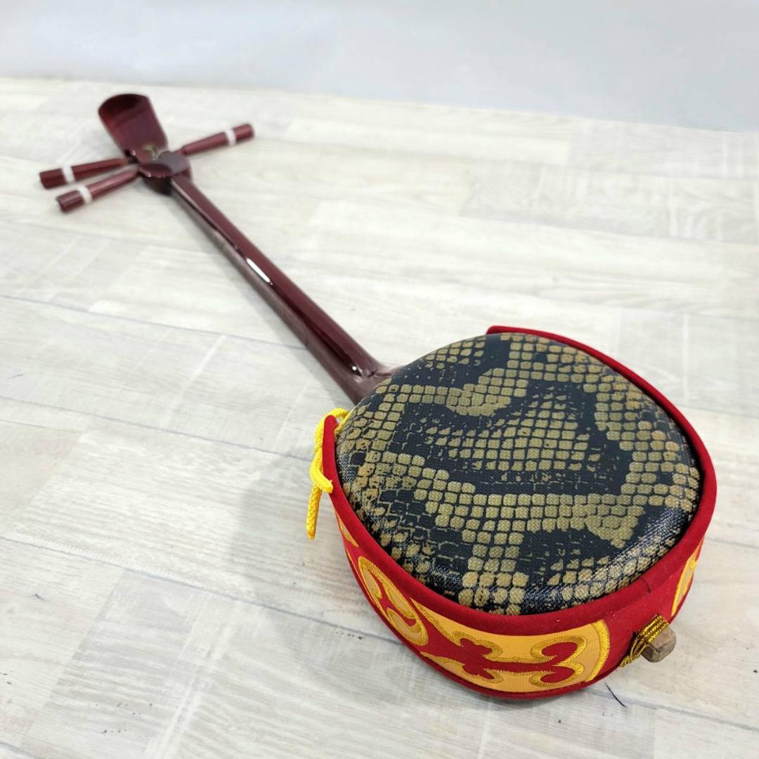 良品】沖縄三線 工四合 人工皮 三味線 概ねきれい