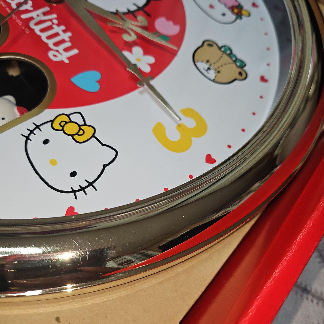 【エコメルカリ便発送】 当時物 レトロ ハローキティ からくり時計 掛け時計