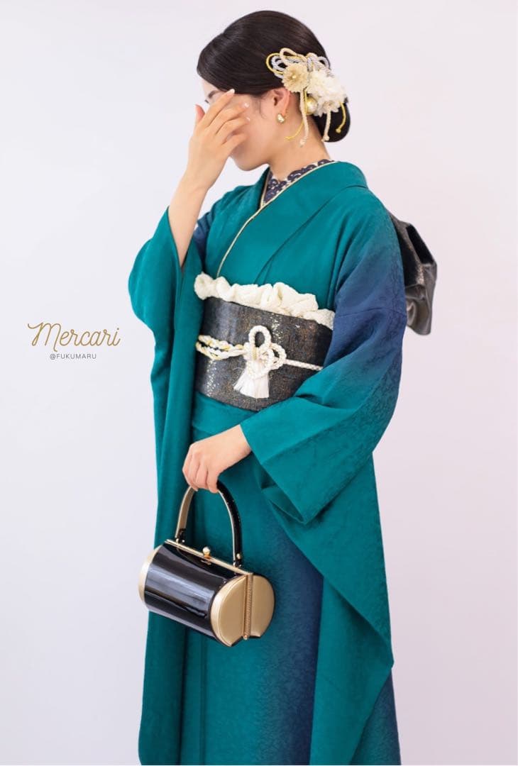 振袖 成人式 フルセット ターコイズブルー ターコイズ ブルー 振袖