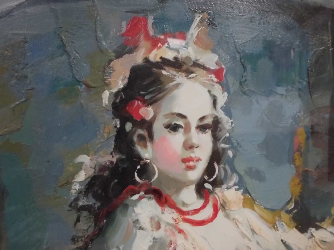 フラメンコ　豪華な大型額縁　F30号　サイズ　＜引き取り限定＞