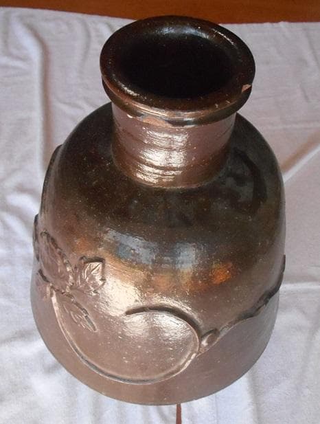 花入り 　古い甕　骨董品　花瓶　古美術