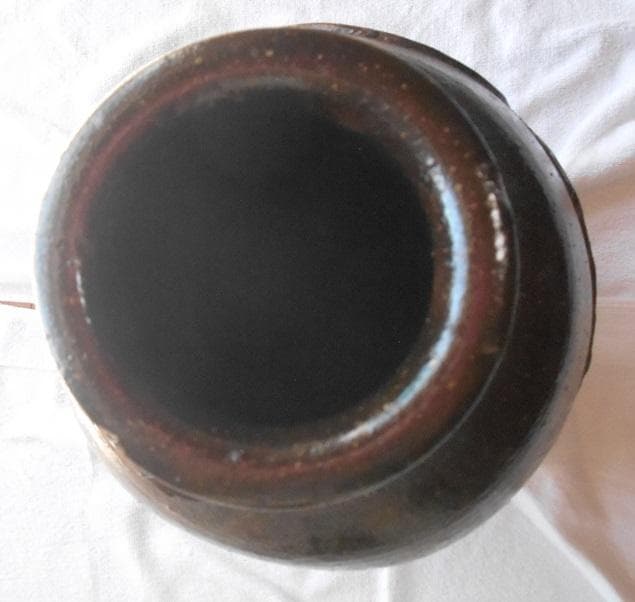 花入り 　古い甕　骨董品　花瓶　古美術