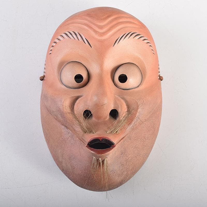 能面 能楽 雅楽 木彫 空吹 戌辰銘 V R8783 - メルカリ