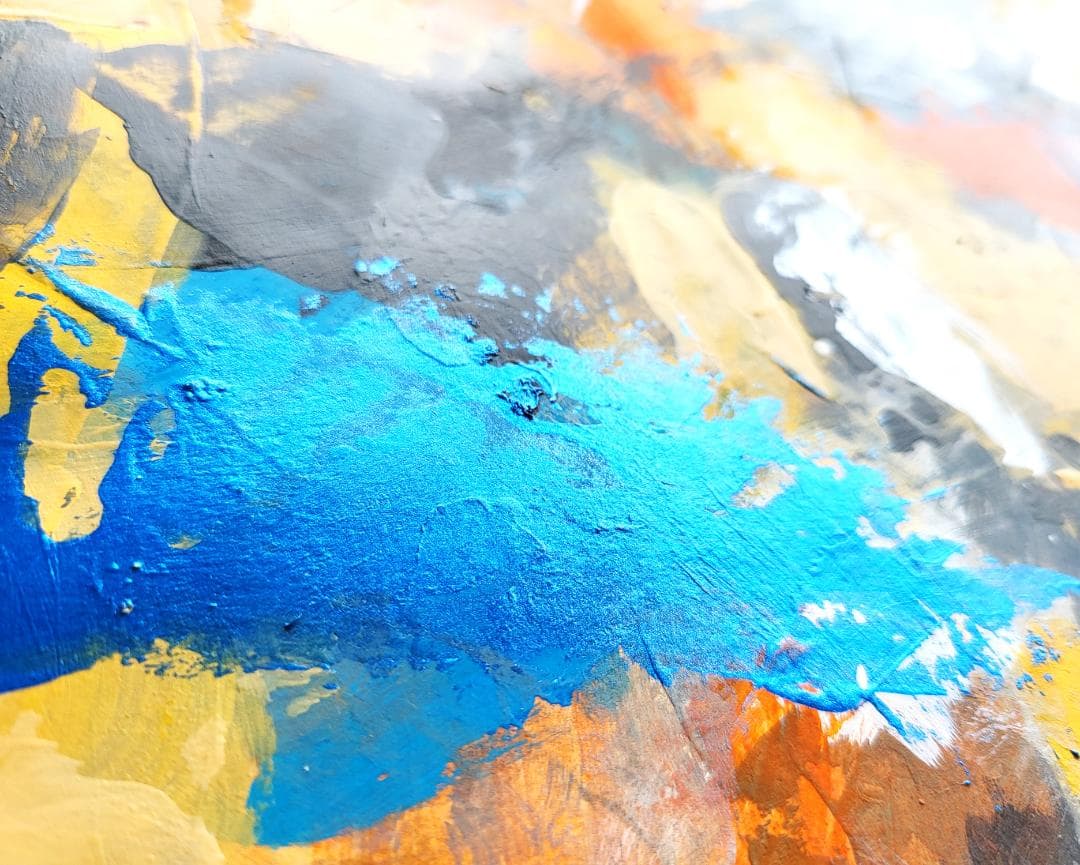 【専用】ランダムウォーク/ 抽象画 額縁セット 63×46㎝ モダンアート