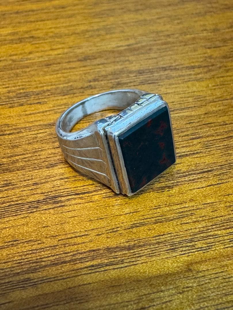 S*r様 ヴィンテージ　ブラッドストーン　シルバーリング