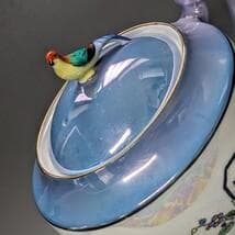 オールドノリタケ アールデコ期大銘品 シリルシー鳥フィギュリン摘