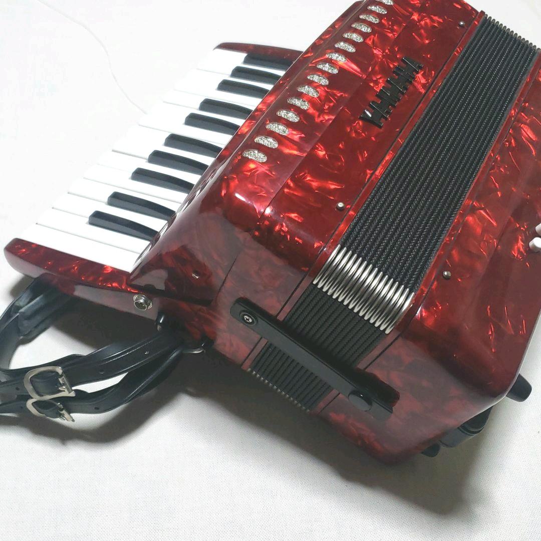 ヤマハ アコーディオン YA-12 赤色 25鍵 YAMAHA 赤 アコーディオン 25