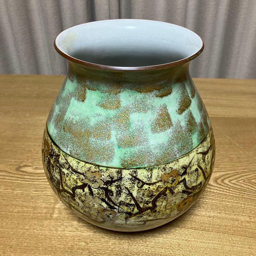 中国古美術 明宣徳 青花海水龍紋梅瓶 青花磁 壺 唐物 時代物 古陶磁 箱付き