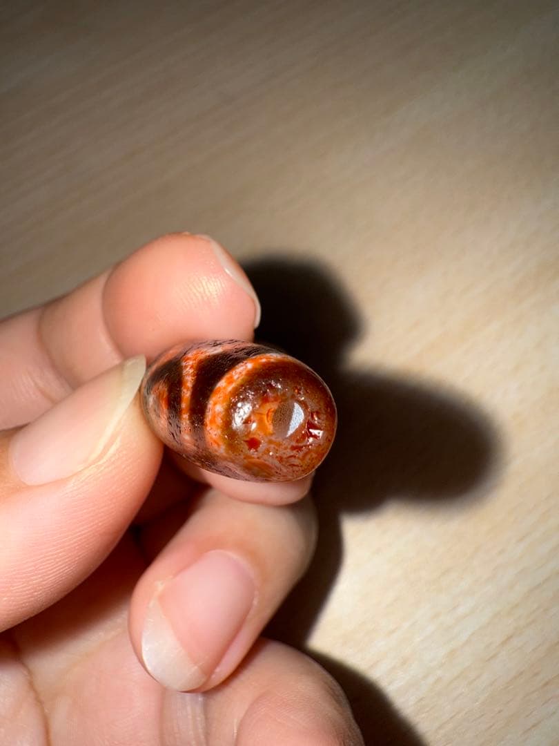 マニアおすすめ 一点物超大きい 紅朱砂 三十六眼天珠ネックレス