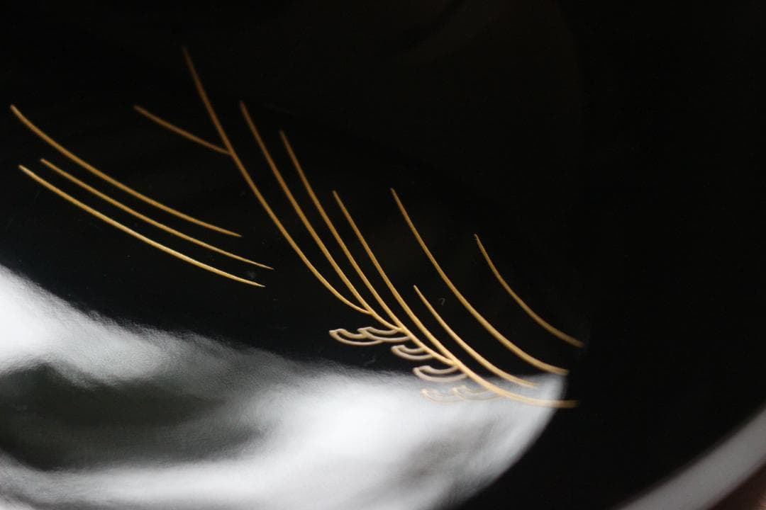 デッドストック！風情ある千筋糸目に極上宝船蒔絵の映える煮物椀2点（検輪島塗雑煮椀