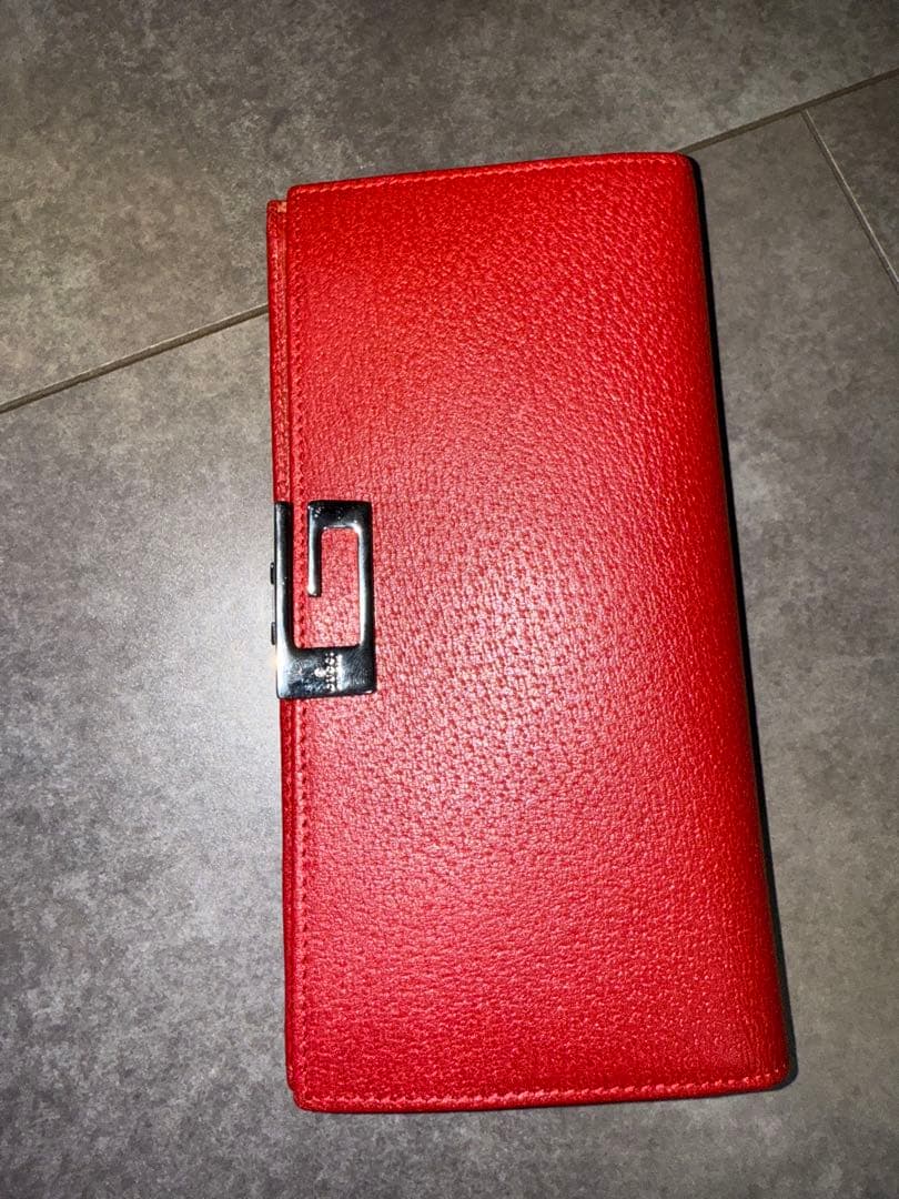 グッチ GUCCI 長財布 G金具 赤 小物 レザー Wホック レディース