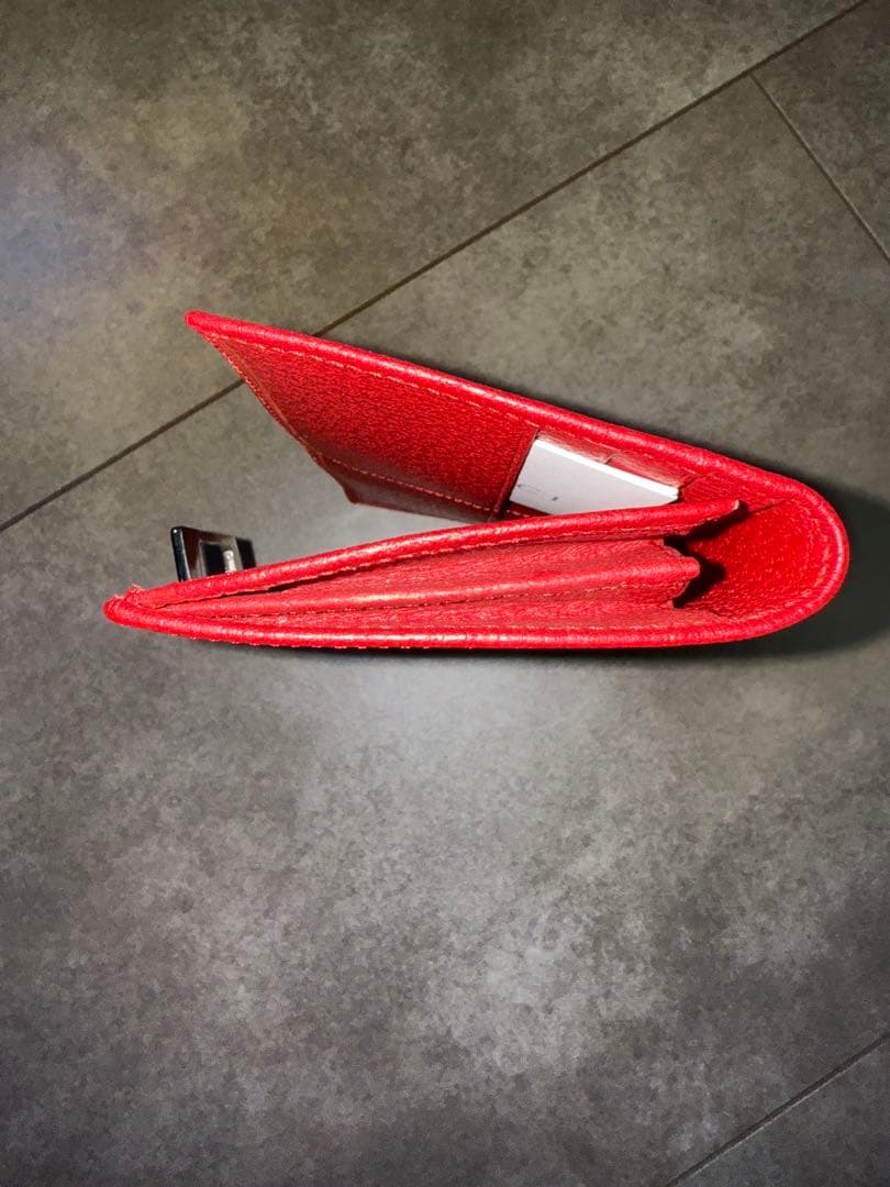 グッチ GUCCI 長財布 G金具 赤 小物 レザー Wホック レディース