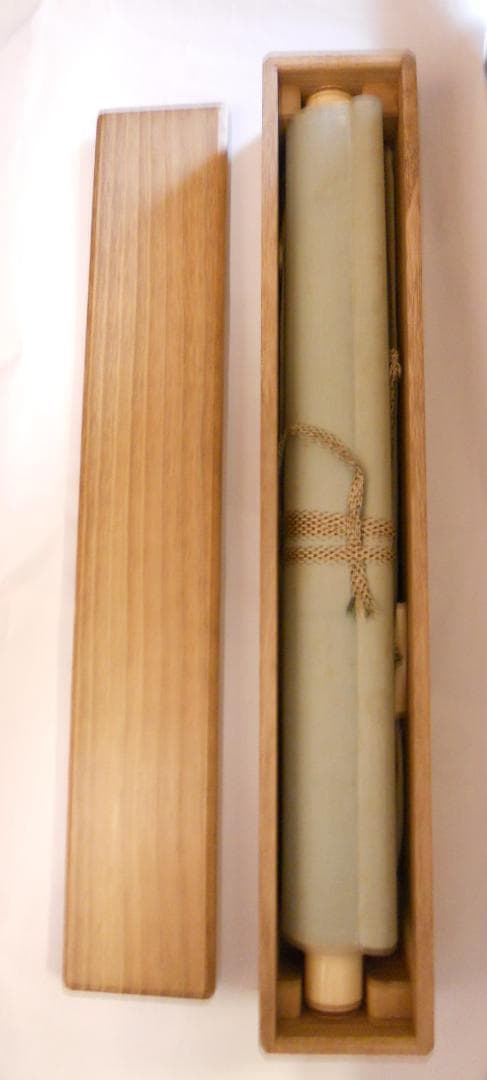 掛け軸 峰嶺 作 『 清水之桜 』 絹本 希少 軸装 茶道具 掛軸 です。