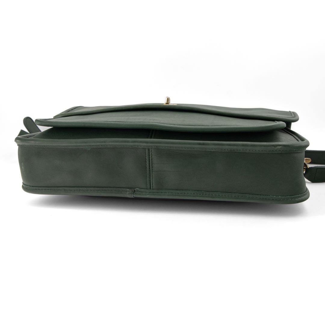 Z987【美品】オールドコーチ　ビジネスバッグ　ショルダー　ターンロック　緑