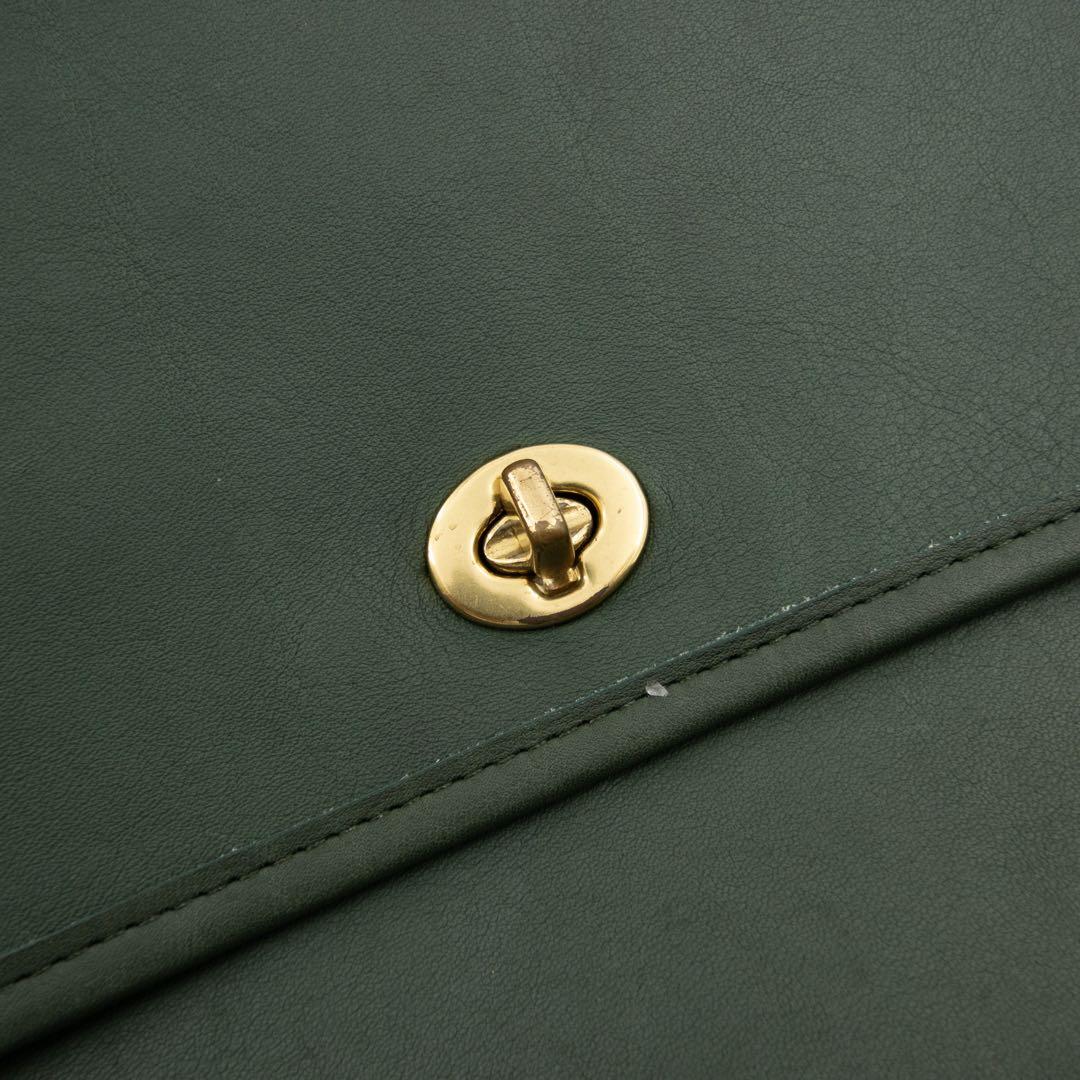 Z987【美品】オールドコーチ　ビジネスバッグ　ショルダー　ターンロック　緑