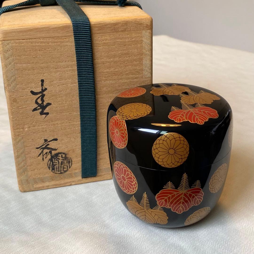 茶道具【棗】 前端春斉(春斎)作 菊 桐 高台寺蒔絵 漆器 - メルカリ