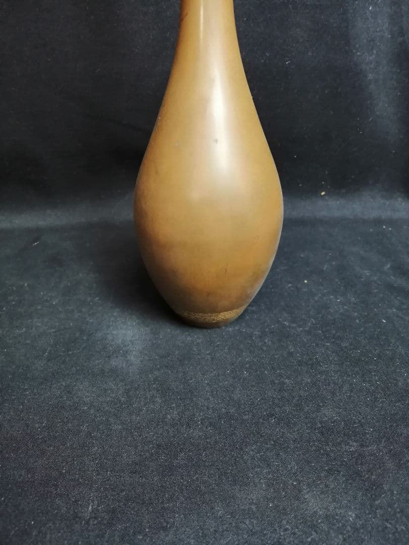 茶道具】裏千家淡々斎宗匠箱書 中川浄益造 砂張銅鶴首花入