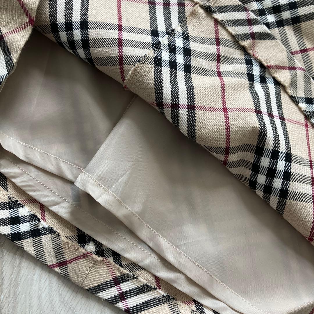 美品◾️バーバリーブルーレーベルノバチェックスカート36膝丈スカート