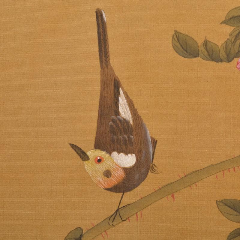 掛軸 平安 伊藤若冲作 工芸印刷 花鳥図 時代箱付 M 4649A