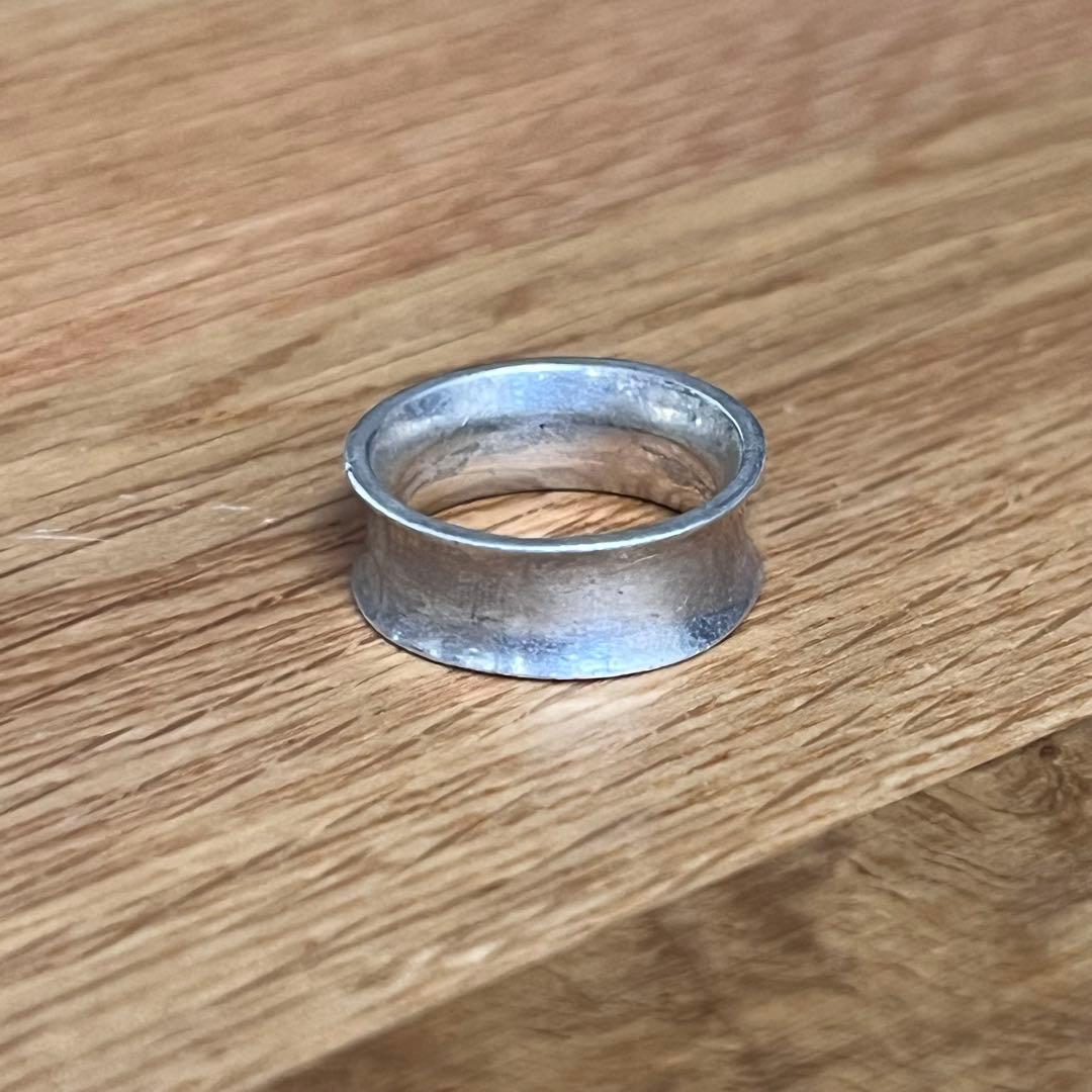 希少 ビンテージ シルバー 925 ピンキーリング フェザー 10号