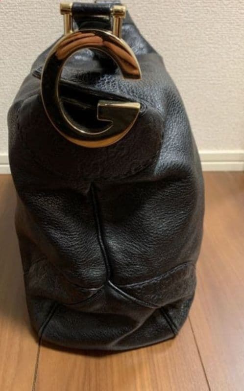 ☆GUCCI☆ブラックレザー.ワンショルダーバッグ☆