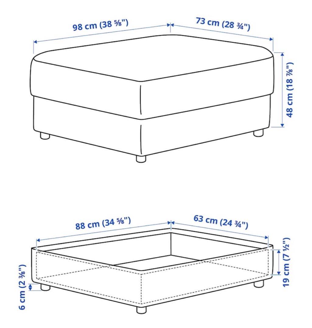 本体5000円⭐︎IKEA ヴィムレ VIMLE オットマン グンナレドベージュ