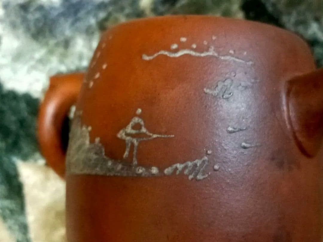 ♥小さな♥　中国　♥朱泥♥　急須　♥　よこ１００ｍｍ　骨董　古玩