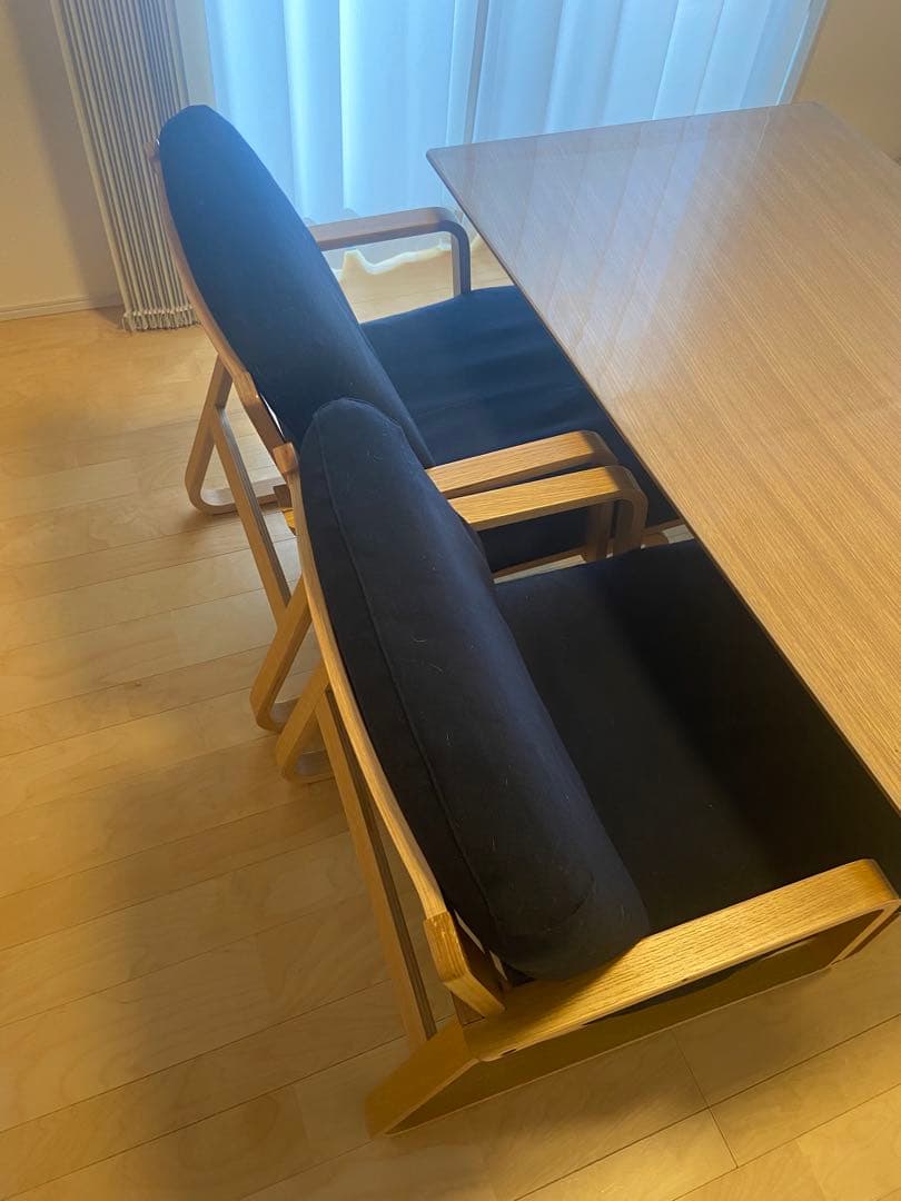 無印良品　ダイニングテーブル　チェアx2 ベンチx1