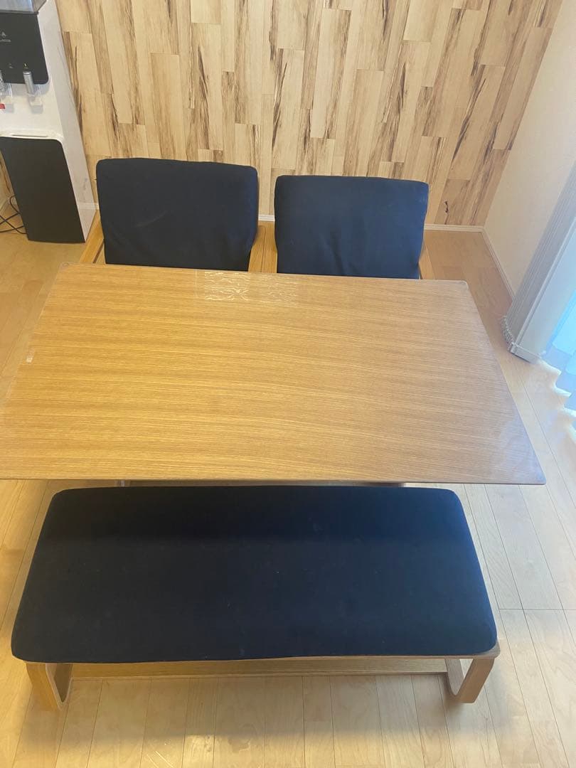 無印良品　ダイニングテーブル　チェアx2 ベンチx1