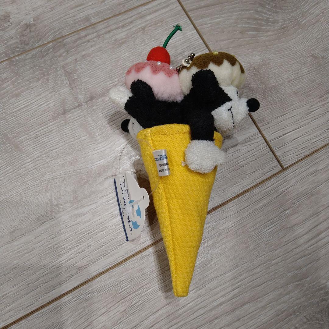 新品　ディズニーシー　激レア　アイス　コーン　ミッキー　ミニー　ぬいぐるみ