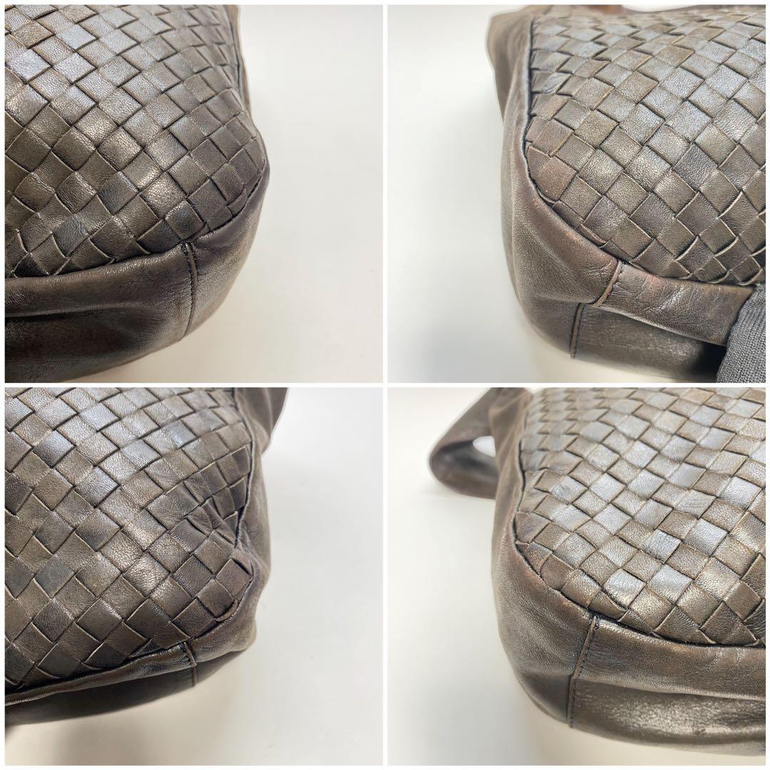 ボッテガヴェネタ ブラウン イントレチャート ワンショルダーバッグ