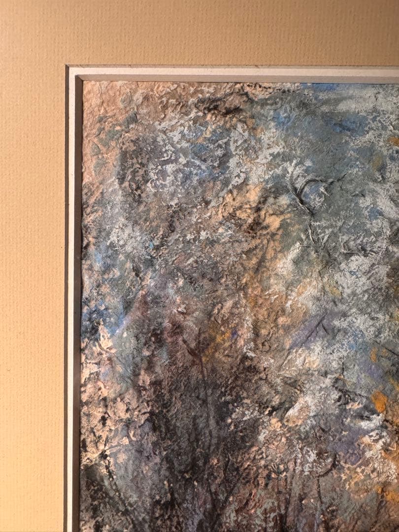 川村啓子 水彩画 公園 20号 額装済み 水彩連盟会員 箱あり