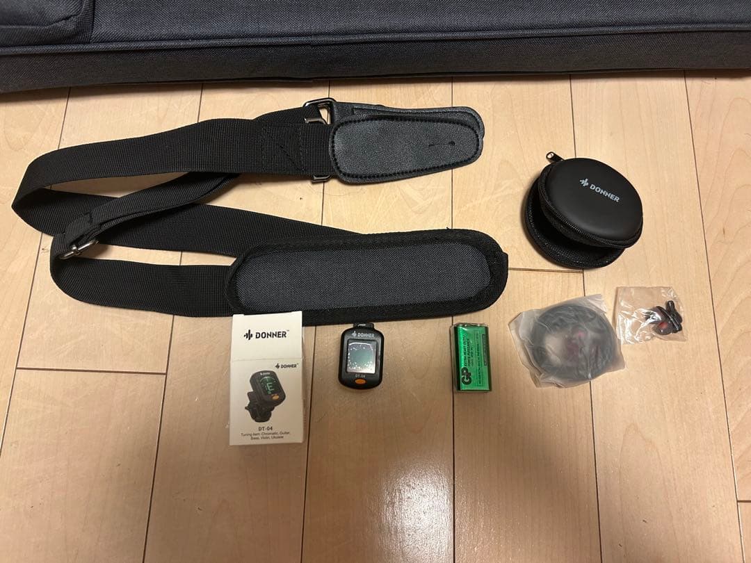 DONNER HUSH-I ブラック 静音アコギ ケース/イヤホン/チューナー