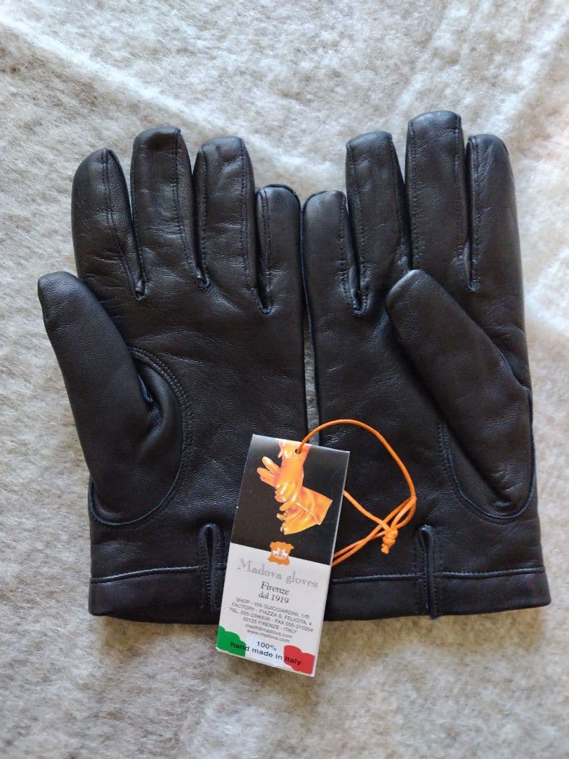 Madova] マドヴァ レザーグローブ 革手袋 ブラック黒 7 1/2