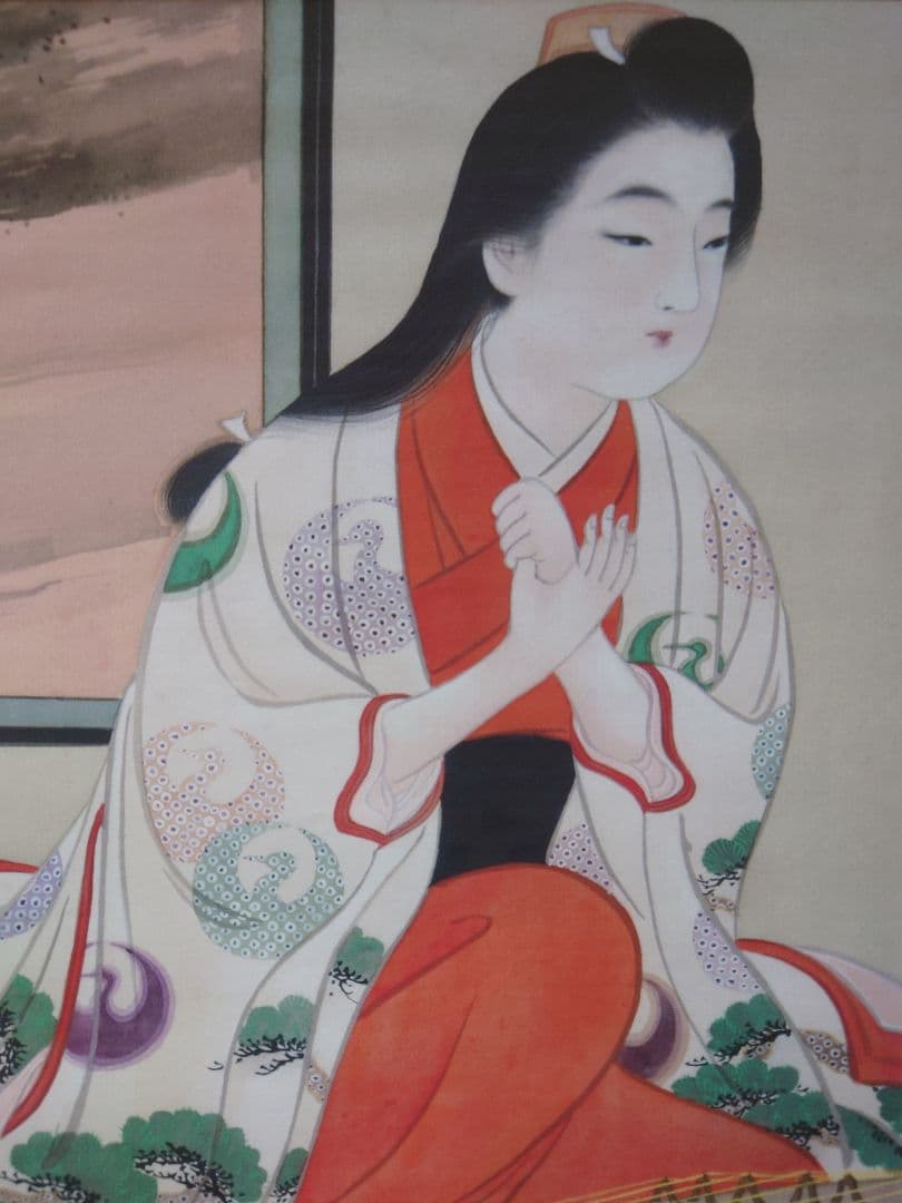 寺崎廣業（広業）「日本画」絵画 日本画 美人画