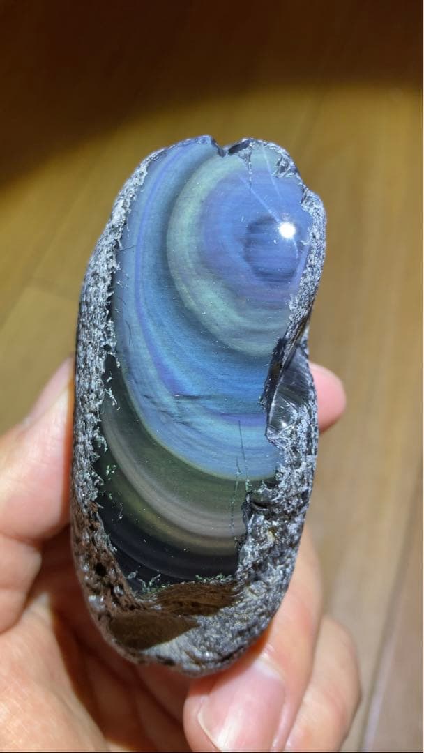 十勝石 玲瓏石(研磨)ブルーレインボー 研磨品 十勝石玲瓏 ブルー