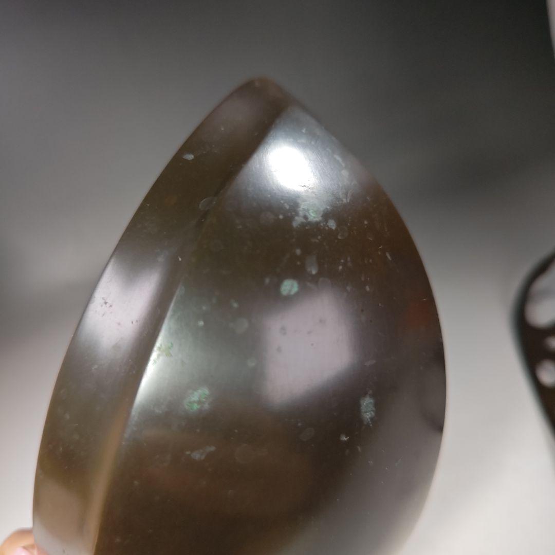 イ724 花入『釜屋　二代　藤井喜左衛門』『砂張銅　釣舟　共箱』花器　花瓶茶道具