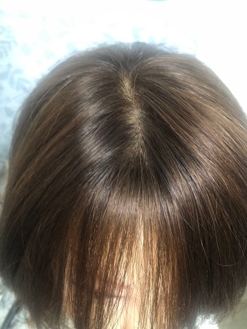 人毛100% ブラウン　ショートボブ 未使用　医療ウィッグ