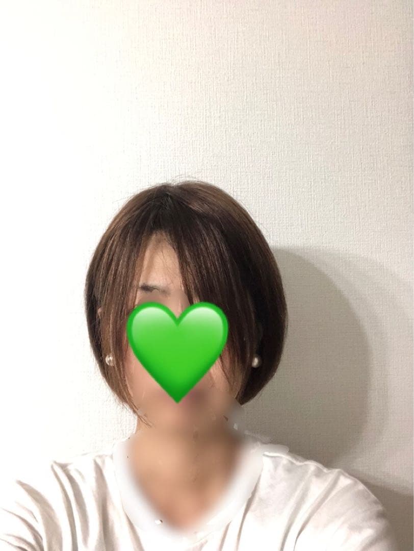 人毛100% ブラウン　ショートボブ 未使用　医療ウィッグ