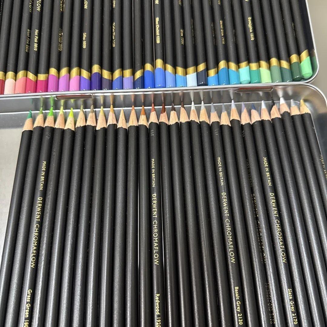 ダーウェント クロマフロー 72色セット 色鉛筆のみ、ケースなし - メルカリ