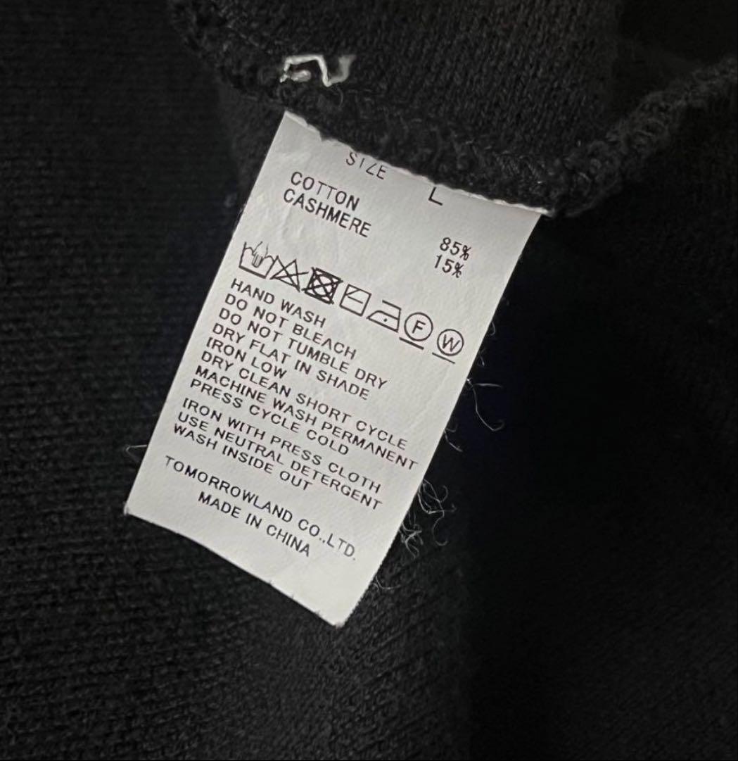 CABaN コットンカシミヤ ミラノリブニットジャケット シャツカーディガン 黒